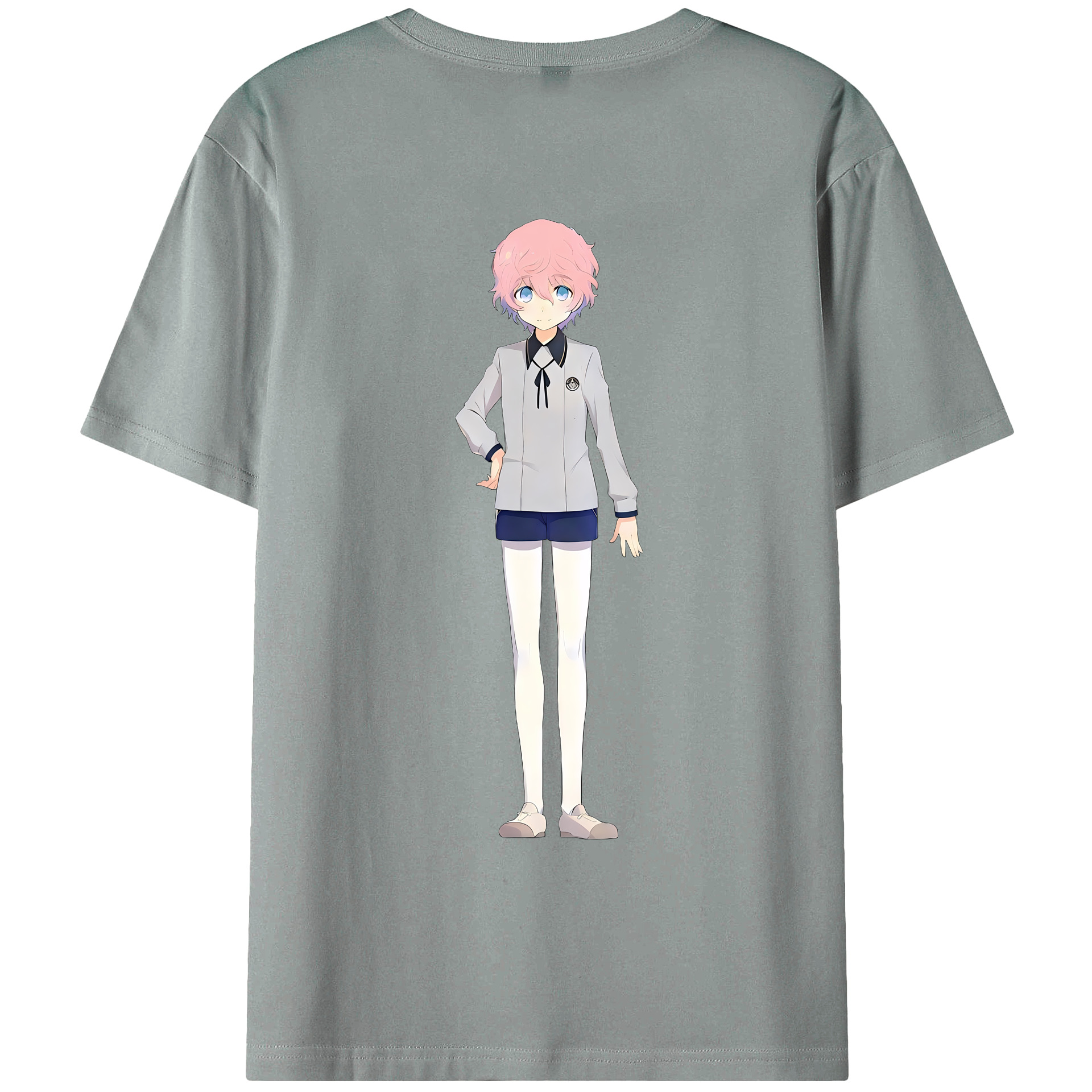 （画像用） 刀剣乱舞 Touken Ranbu 綿100％ メンズ半袖Tシャツ（バックプリント） 通気性
